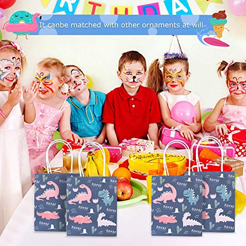 24 Pack Dinosaur Party Favor Bags-Great for Kids Birthday Parties, Celebrations, Fun Classroom Rewards & Treats, Carnivals, Games & Candy Goodie Grab Bag