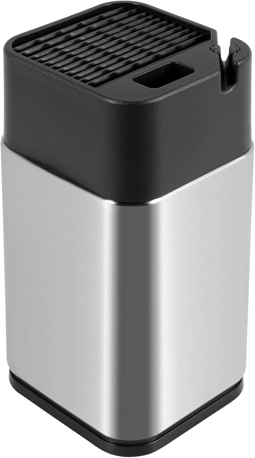 Povxlum Knife Block with Sharpener, Knives Storage Holder, Knife
