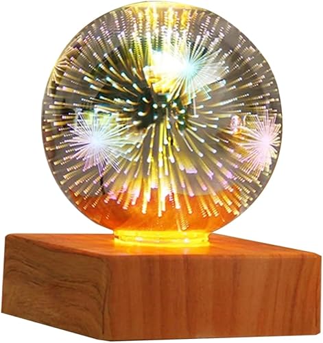 Housoutil Luces nocturnas para decoración de cristales, proyector de luz para bola de vidrio, lámpara de mesa, luz nocturna con globo de vidrio,