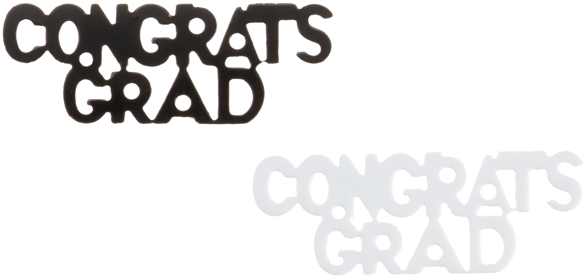 Congrats Grad Fanci-Fetti (black & white) Party Accessory  (1 count) (.5 Oz/Pkg)