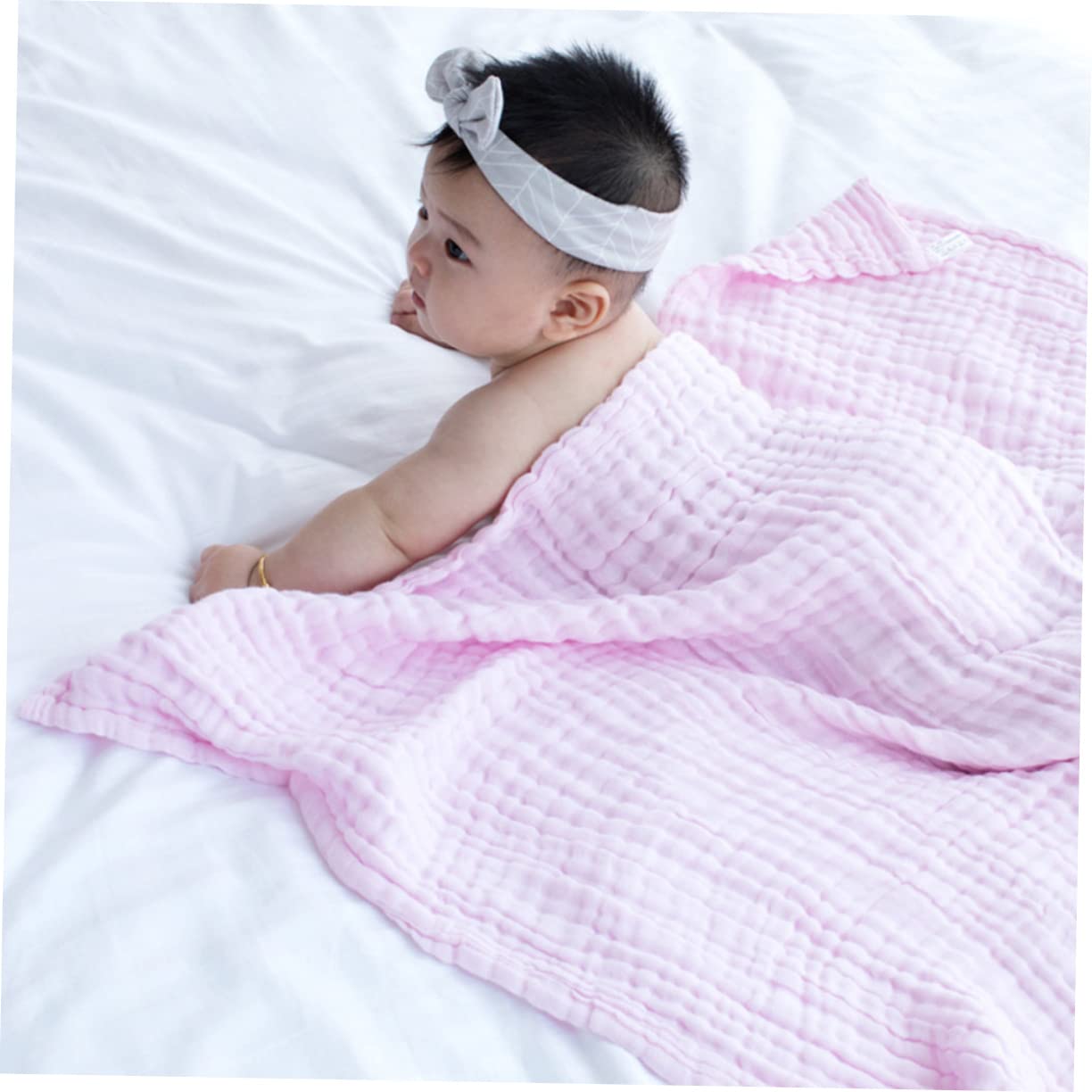 ibasenice 3 Stück Babydecke aus Baumwolle Unisex Atmungsaktive Puckdecke Leicht für Jahreszeiten Babybadetuch