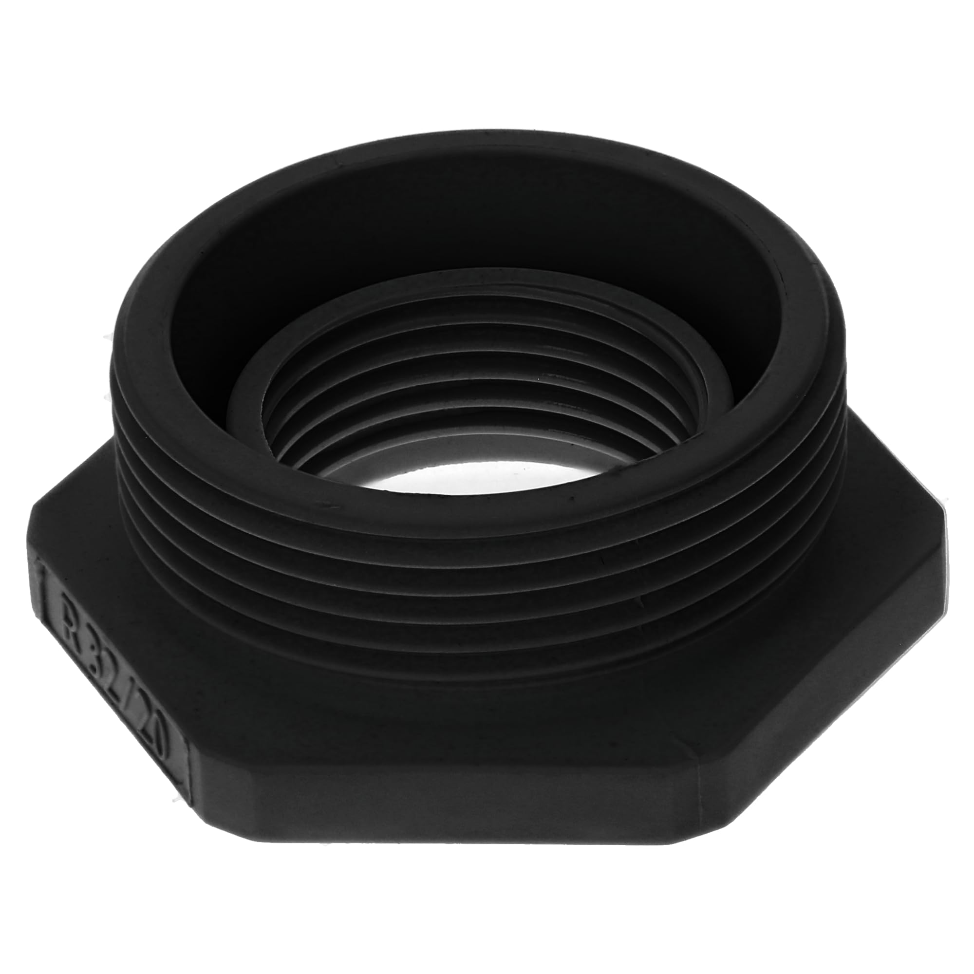 Kalitec G6322010 Lot de 5 réducteurs M32/M20 en plastique noir I Réducteur presse-étoupe hexagonal I Filetage intérieur M20 I Filetage extérieur M32 I IP68