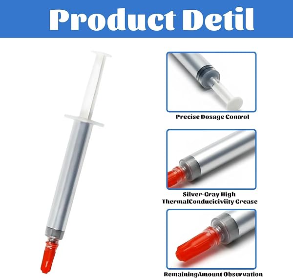 4 PCS Thermal Paste, Each Tube Contains 3g, For Cpu High Performance Thermal Compound Grease With High Thermal Conductivity, Heatsink Paste For Ic, Cpu And All Coolers, Easy Spread Cooling Solution. - 3