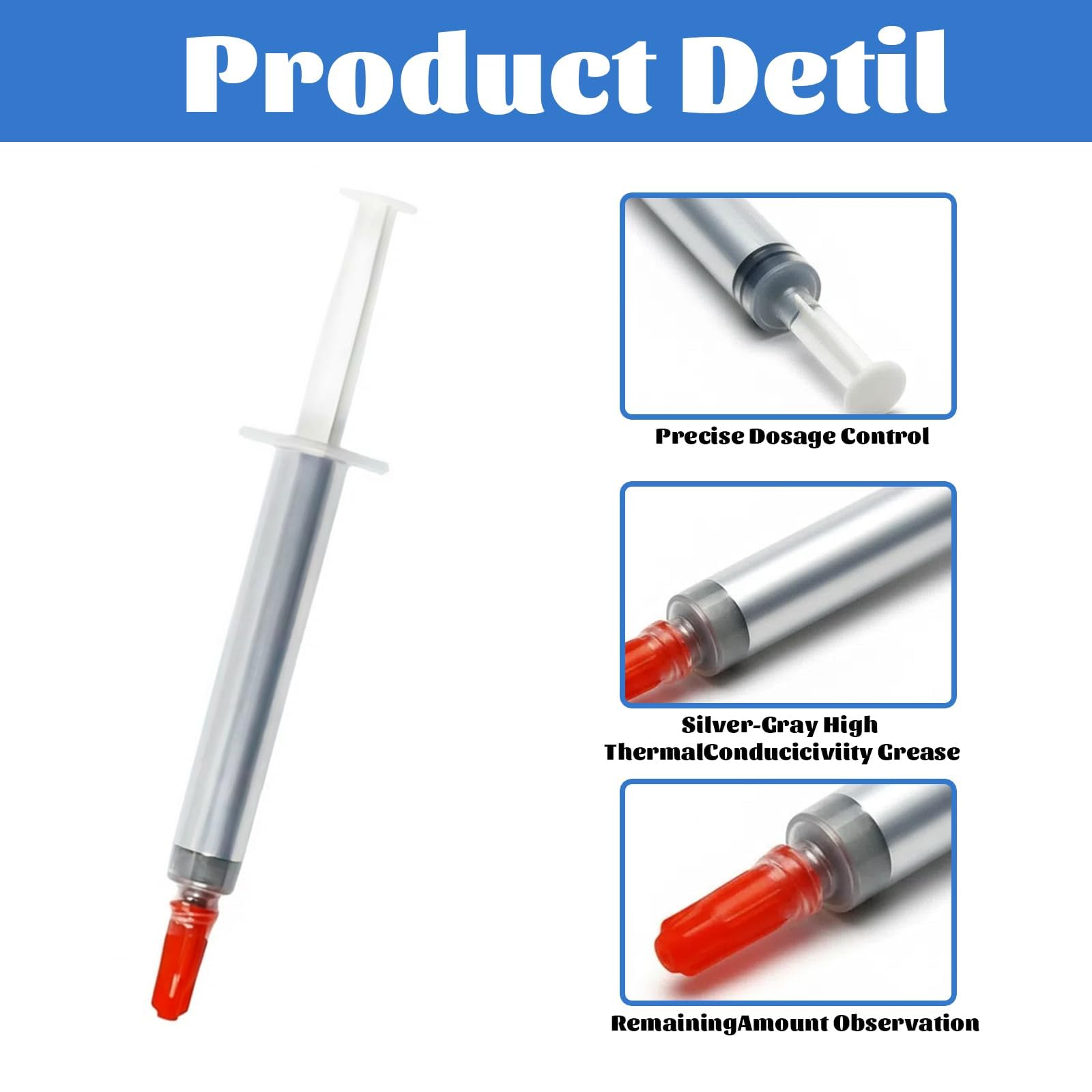 4 PCS Thermal Paste, Each Tube Contains 3g, For Cpu High Performance Thermal Compound Grease With High Thermal Conductivity, Heatsink Paste For Ic, Cpu And All Coolers, Easy Spread Cooling Solution. — view 3