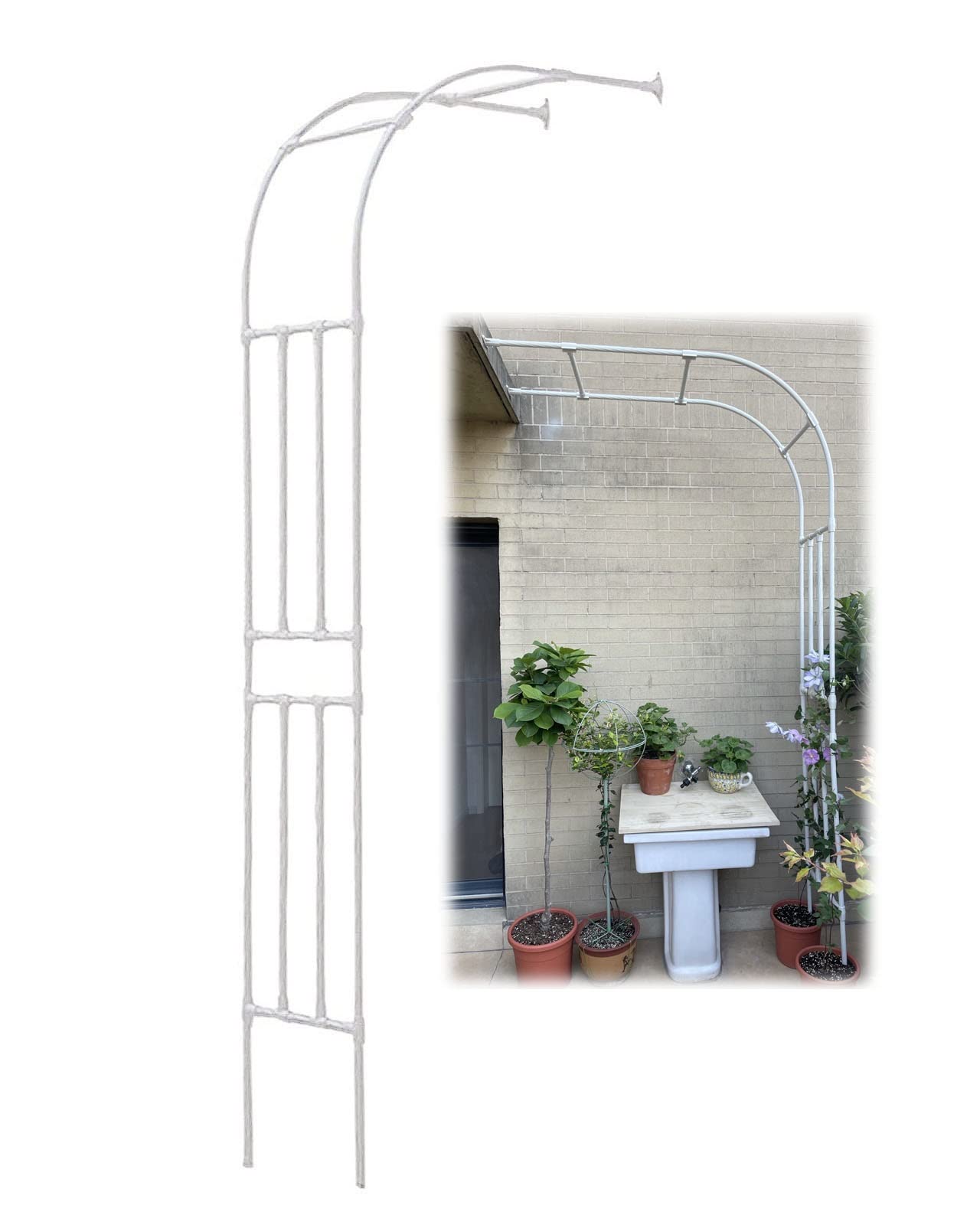Metalowa kratka ogrodowa do dekoracji ścian, altana wewnętrzna/zewnętrzna, szeroki łuk podporowy, 60-300 cm, wszechstronny pnącze do roślin, elegancki design ogrodowy, struktura kratowa