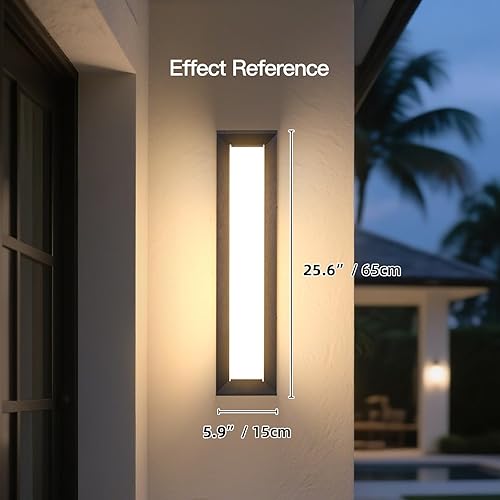 Miniatura 7 de Luces de pared para exteriores, aplique de pared grande de 26 pulgadas para casa, 3000 K LED para puerta delantera exterior, montaje en pared, luces