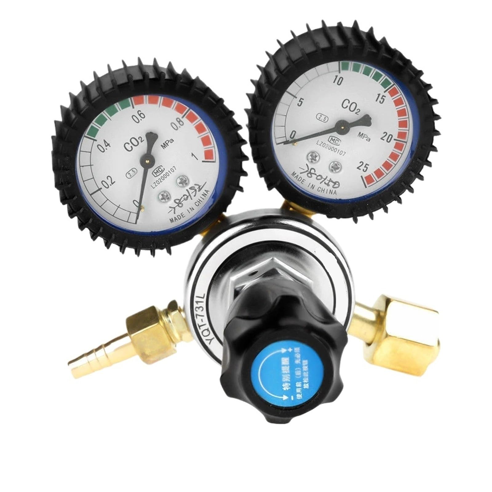Argon Gas Regulator Flowmeter Welding Weld Gauges Pressure Reducer Valves Carbon Dioxide Heated Pressure Gauge