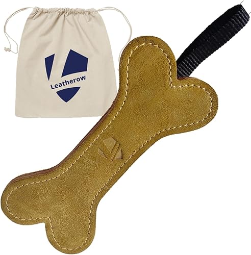 Juguetes masticables de cuero grueso para perros pequeños, medianos, cachorros y perros masticadores moderados. 100% cuero auténtico, a las mascotas