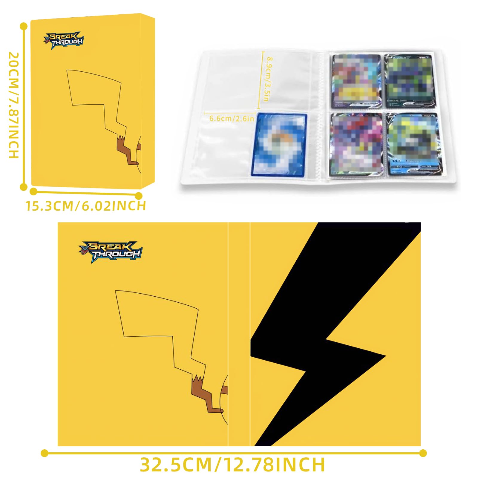 Album per Carte, Libro Porta Carte, Raccoglitore Carte, Album cartella da Collezione, 30 Pagine, Capacità 240 Cartes
