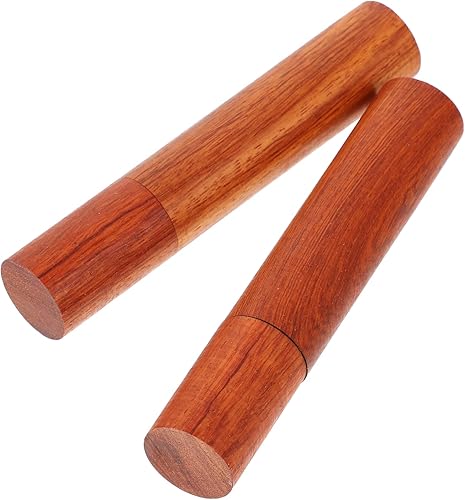 2 piezas de tubo de incienso de madera natural, contenedor de incienso portátil ligero marrón con cubierta de sellado, decoración del hogar, regalo