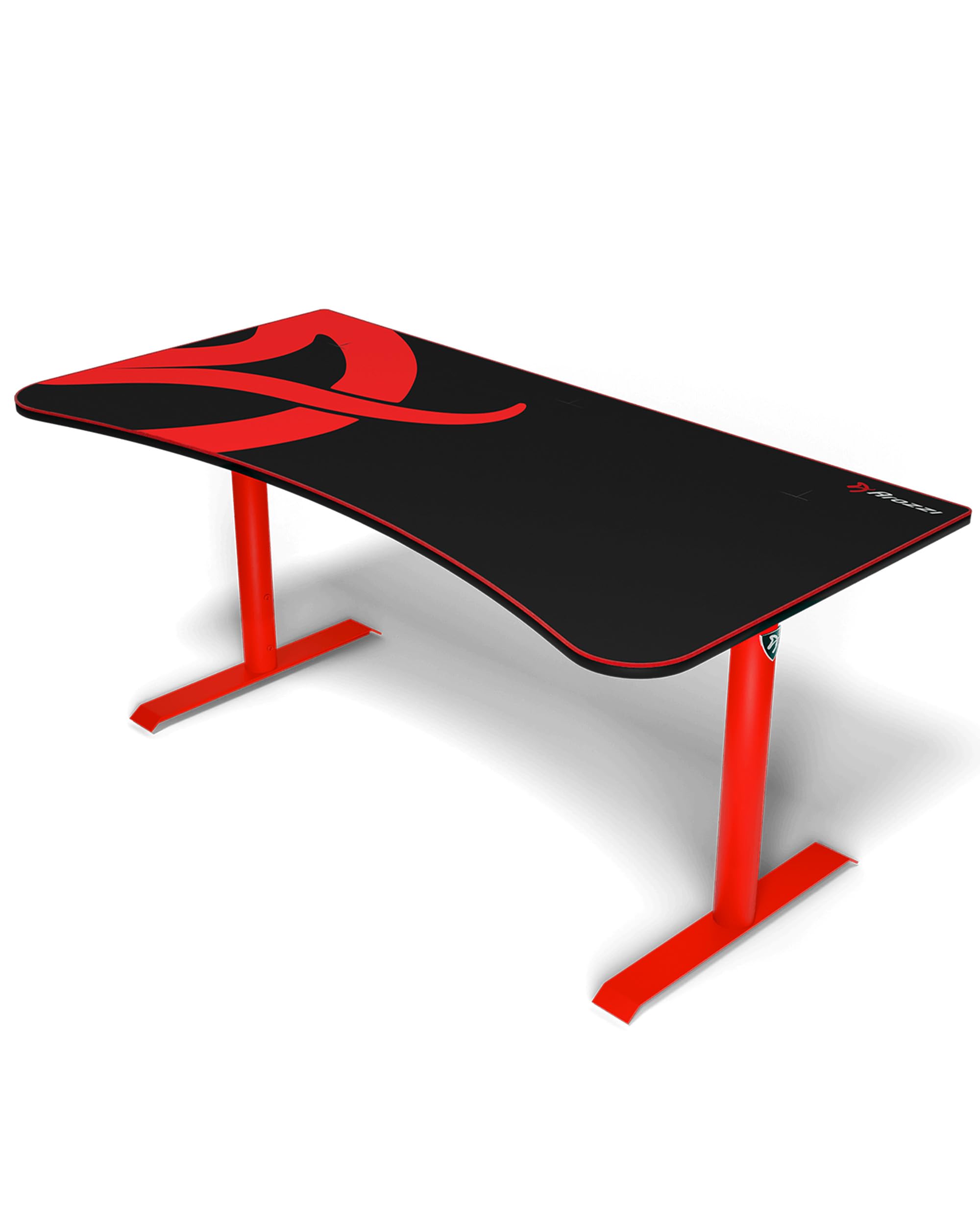 Arozzi Arena Gaming Desk Large - Red, Mesa Gaming roja con Alfombrilla Full Surface, Escritorio Gamer 160x82 cm con gestión de Cables, Cesta de Malla y Estructura Robusta, hasta 80 kg