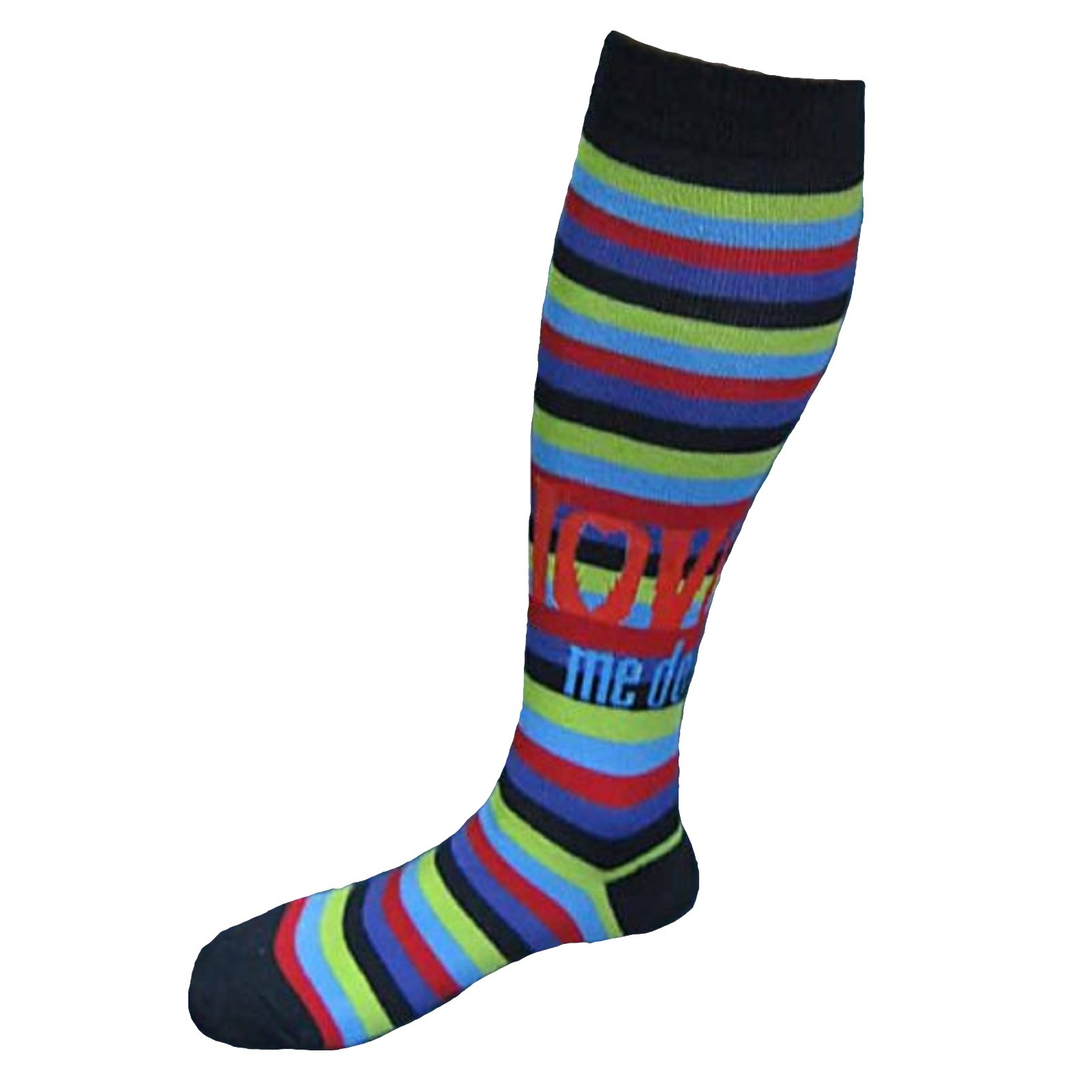 The Beatles Love Me do Stripes Official Womens Knee High Socks (UK Size 4-7) One Size