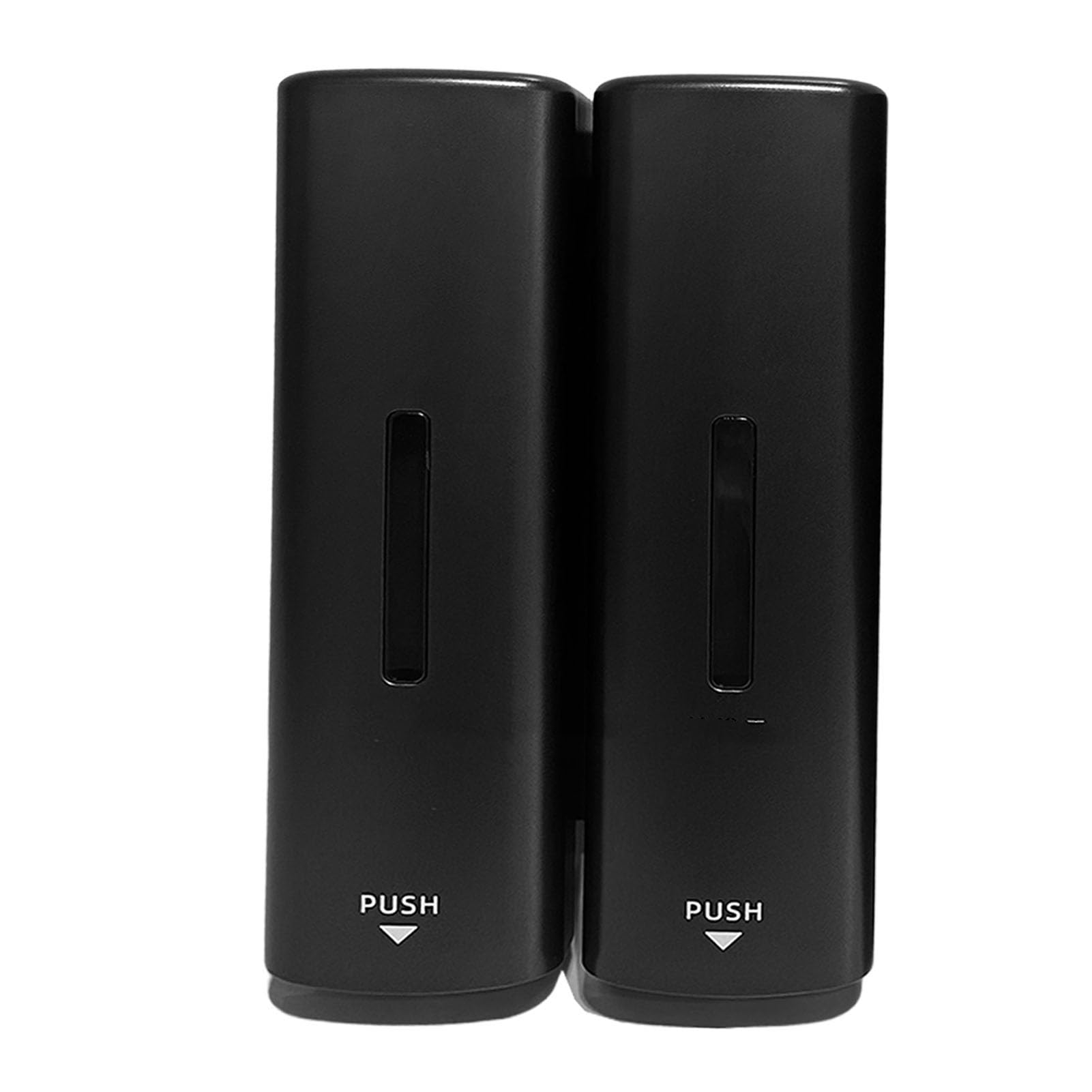 Distributore doccia sapone liquido 2 scomparti 350 ml ciascuno montaggio a parete o su piano in ABS per bagno hotel (Grigio)