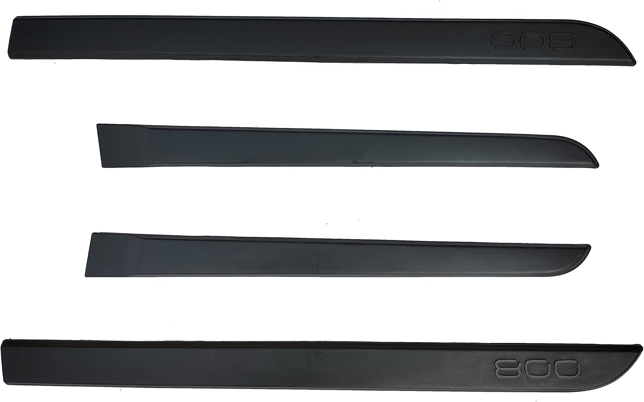 PSA ABS SS003 Car Door Side Exteriors Protective Beading Strips Fits for Alto 800 Models (Set of 4 Pieces), Color Black