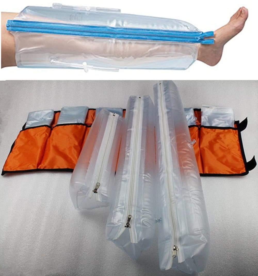 Kits d'attelles gonflables de premiers secours, attelle gonflable en plastique avec main, poignet, coude, demi-bras, pied, cheville, demi-jambe, jambe complète pour usage domestique et extérieur, lo
