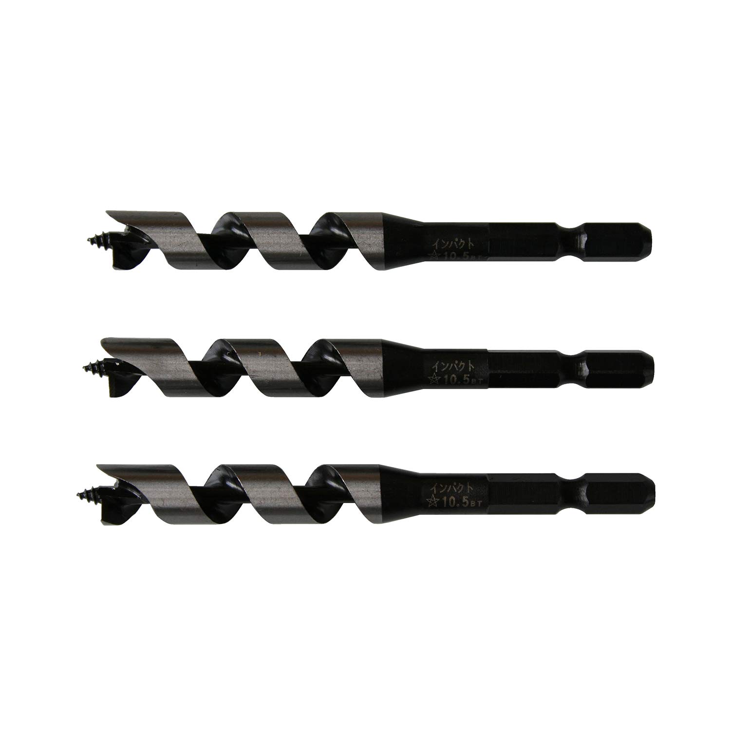 Star-M Impact Bit Short, Set of 3, 0.4 inches (10.5 mm), Silver