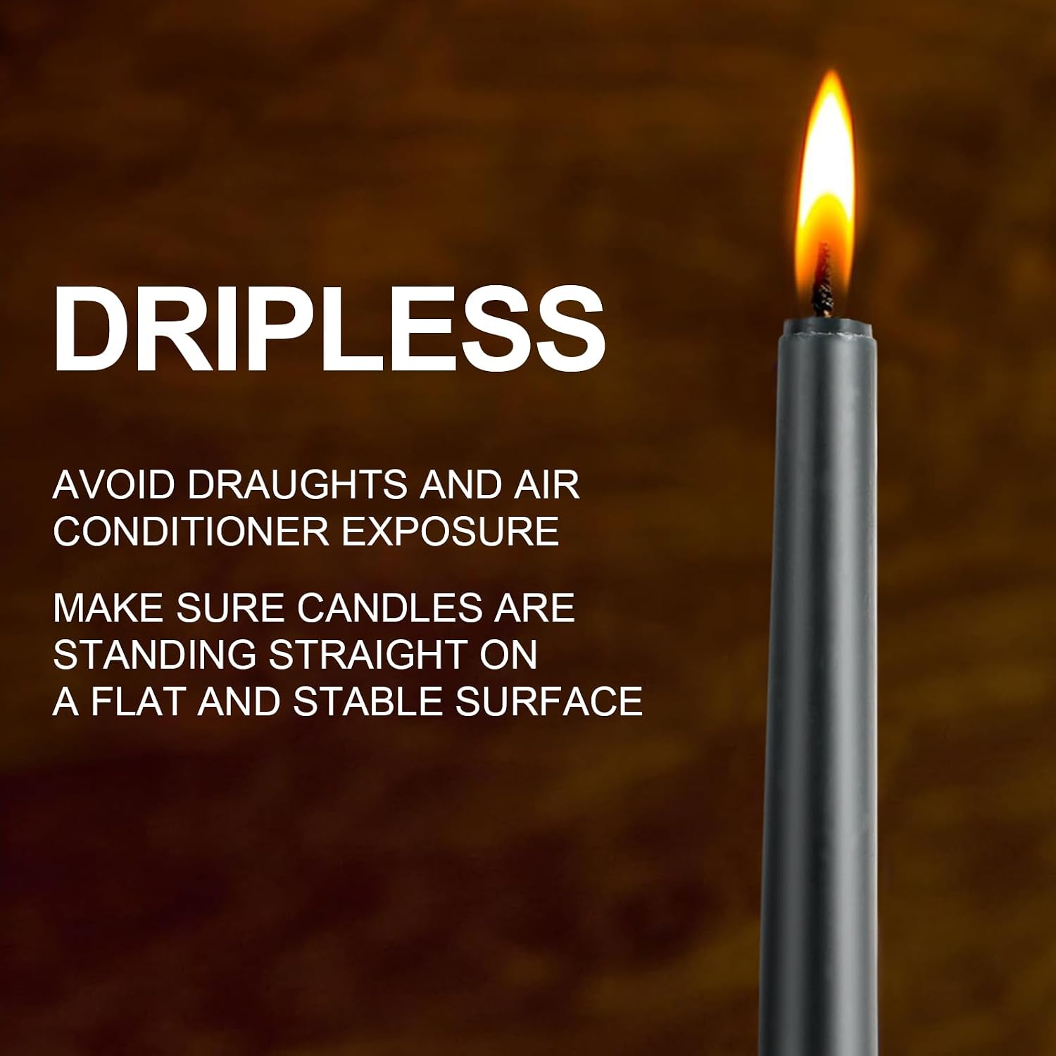 12 Inch Taper Candles Set of 6 Unscented Long Burning Smokeless Long Tall Tapered Candles for Candlesticks Sticks Wedding Home Christmas Decor Dinner