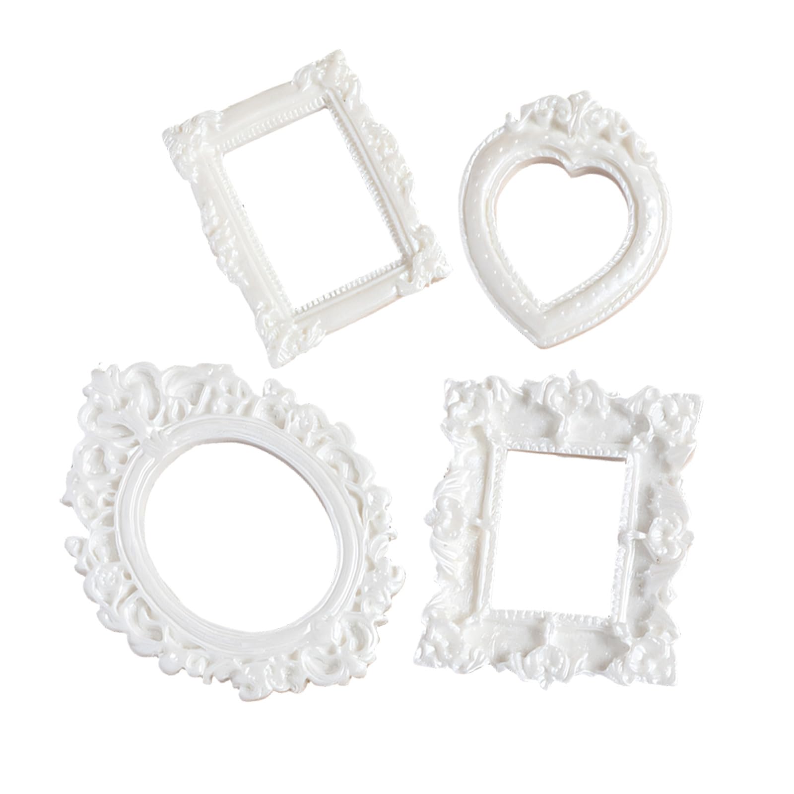 Picture Frame Minis Picture Frame Antique Photo Frames Tiny Baroques Ornate Frames for Diys Manicure Jewelry Display Retro Resin