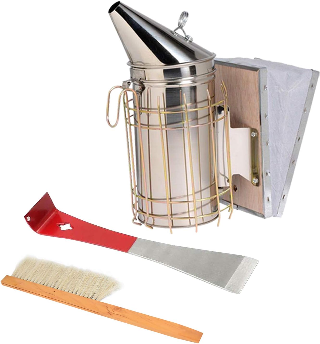 Beekeeping Starter Kit with Tool Set – Bee Brush, Frame Lifter, Scraper, Smoker & Boxes – Essential Supplies for Beginner Beekeepers