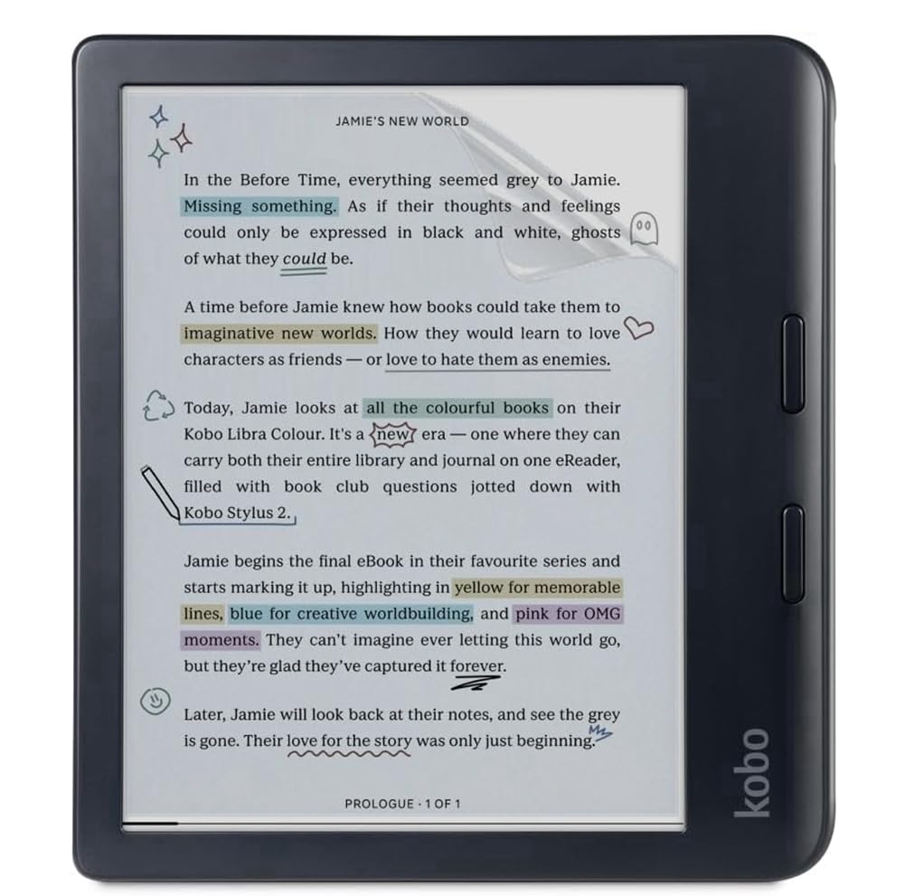 Stianiiie Anti-Glare Screen Protector for Kobo Libra Colour/Kobo Libra 2 eReader 7" / Libra Colour Screen Protector / Libra 2 Screen Protector (3 PCS)-image-48