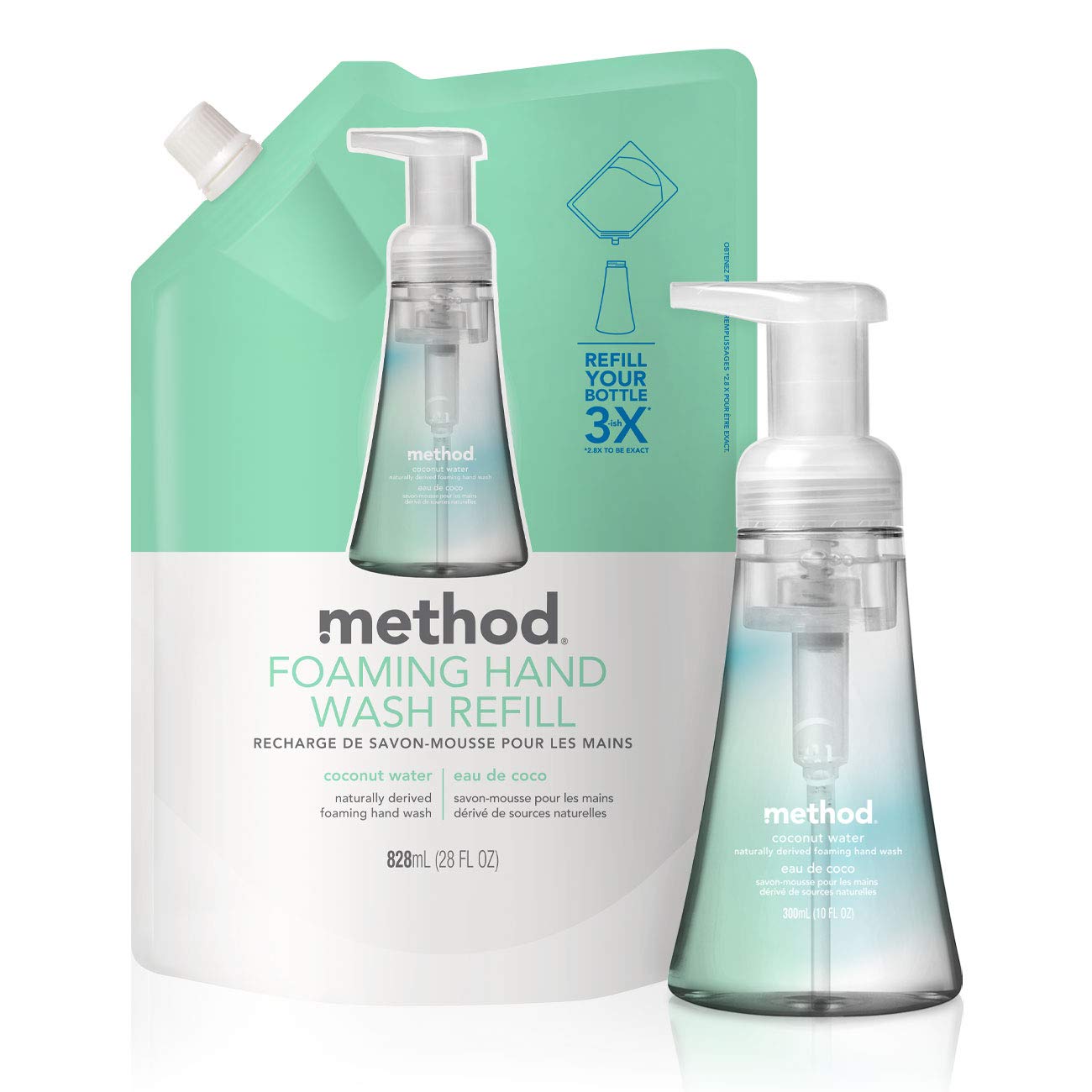 Method Foaming Hand Soap, Coconut Water, 10 Fl Oz Bottle