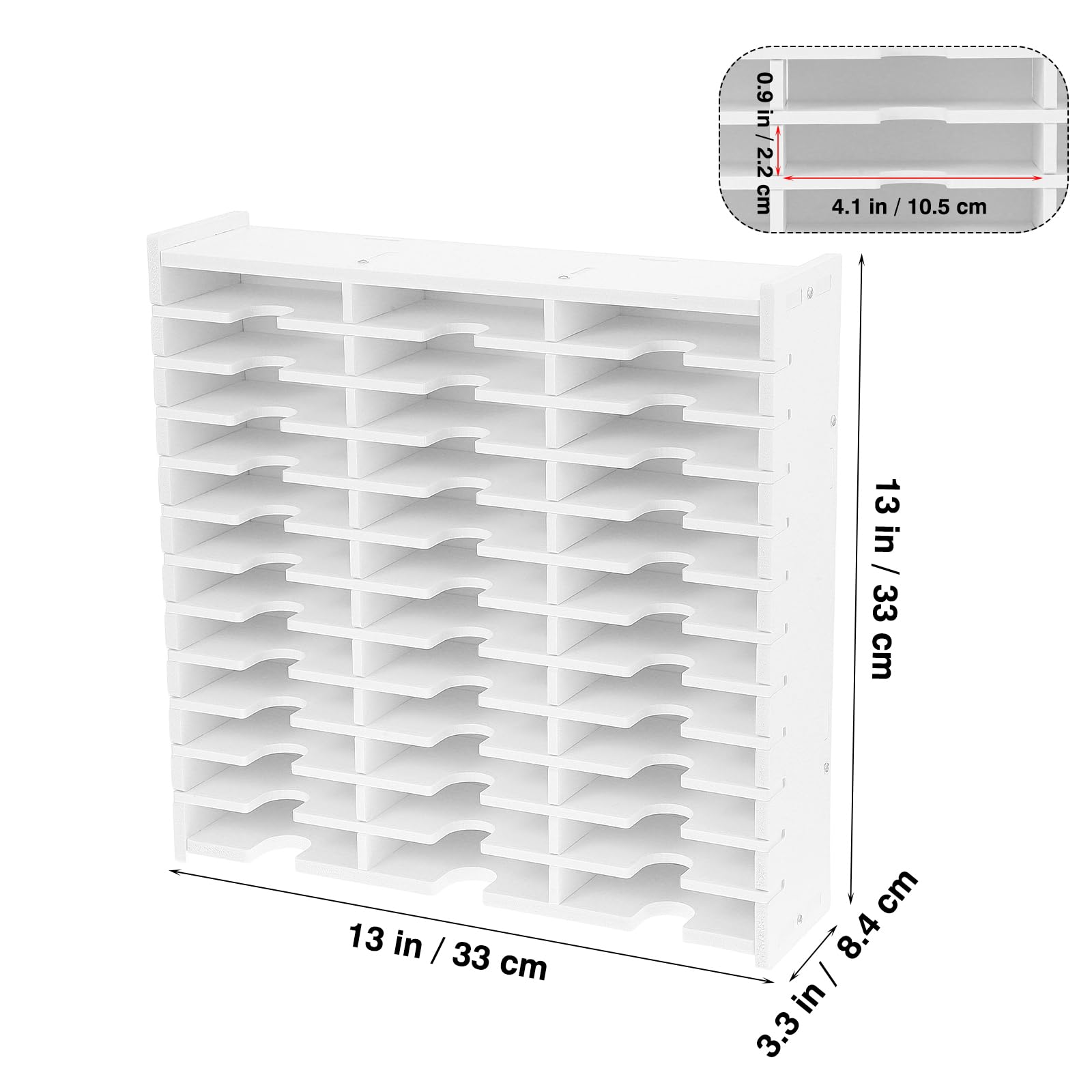 Cabilock 36 slots Ink Pad Vassoio Organizer Rack, supporto per tamponi di timbri, garage per cellulare, scuola, multi-barca, vassoio per pittura a diamante per Craft Stamp Pad Supplies Storage