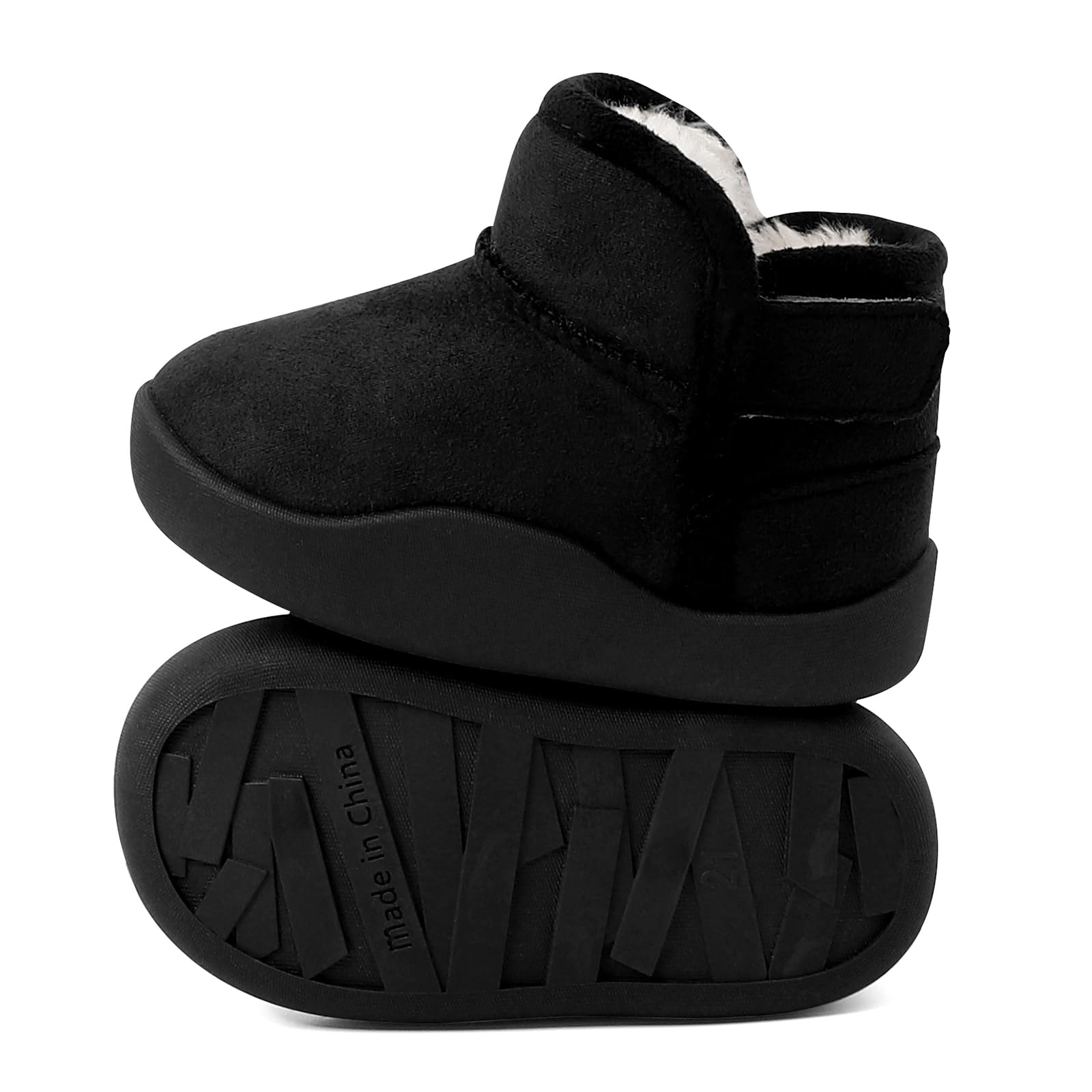 1-5 Année Hiver Bottines Bebe Garçon Fille Peluche Chaude Fourrées Chaussures Pour Tout-petit Enfant