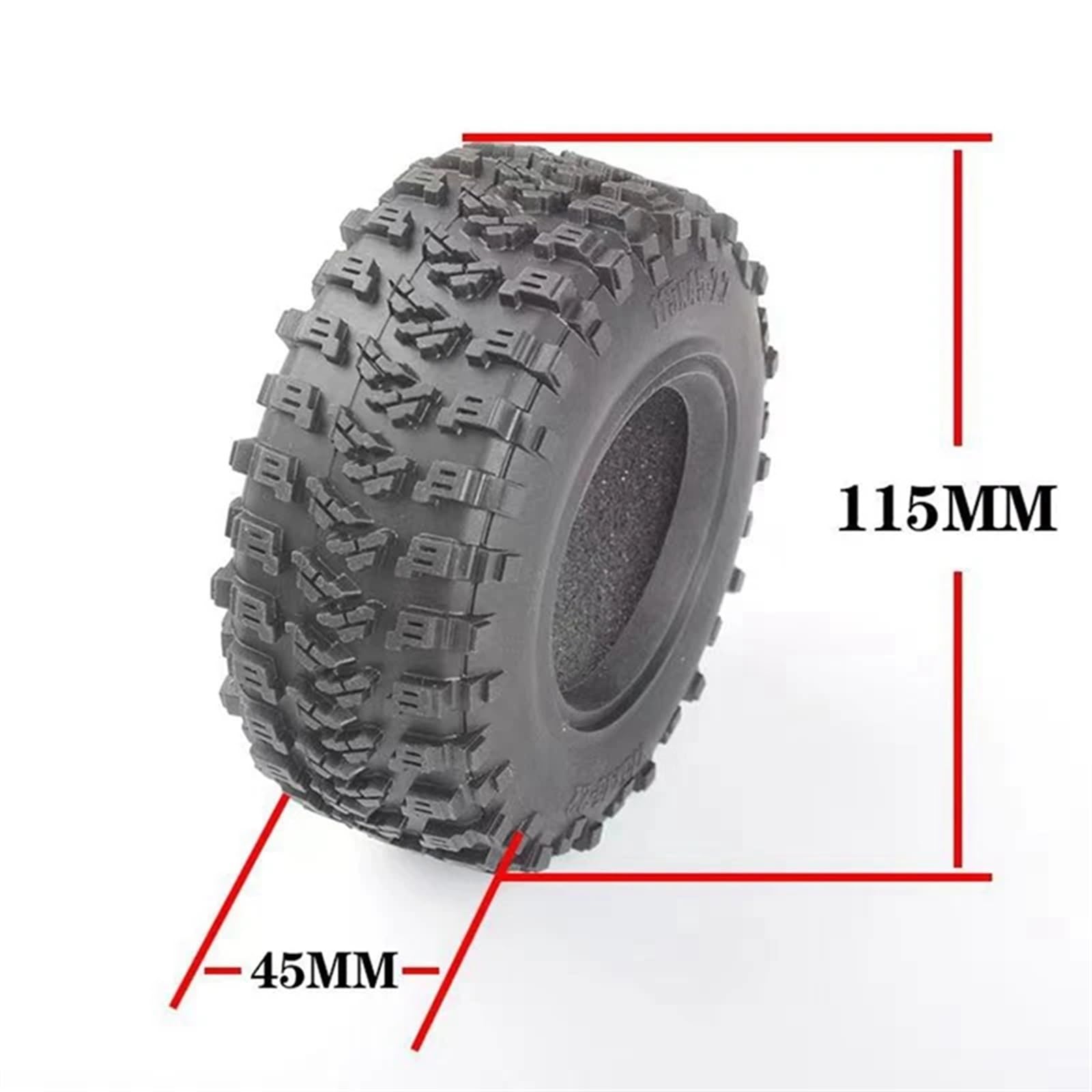 Compatibile Con Assiale Per Wraith SCX10 Per Capra Per Traxxas TRX4 TRX6 D90 4PCS 115 MILLIMETRI 2.2 Gomma Grandi Pneumatici 1/10 RC Crawler Auto RC Car Ruota