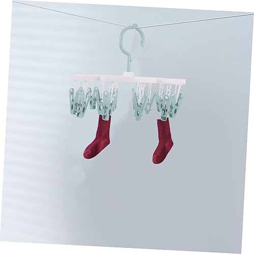 Miniatura 9 de 3 piezas de tendedero antideslizante con clip resistente colgador de clip resistente impermeable percha para pantalones estante portátil guantes