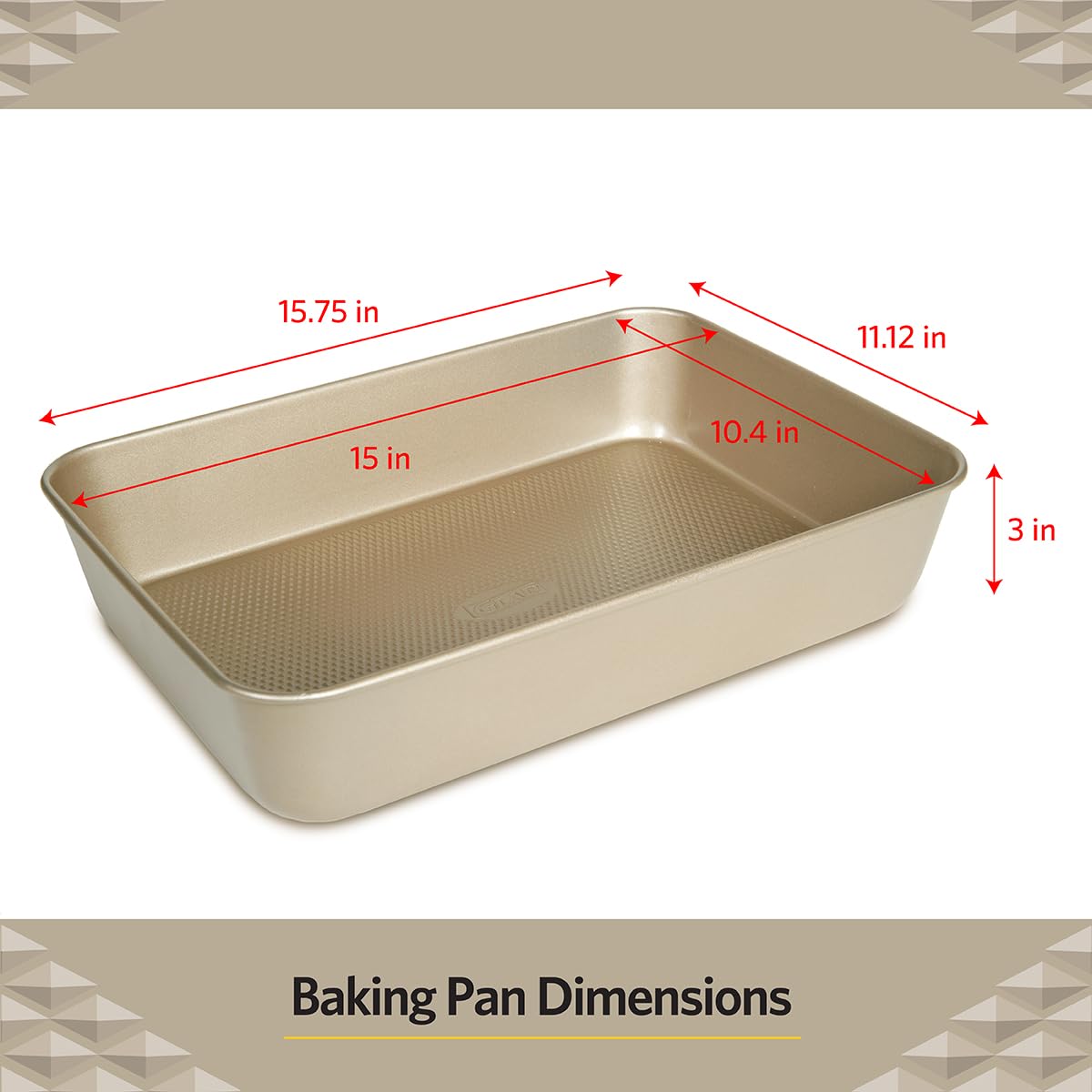 Glad Nonstick Baking Pan - Large Oblong Cake & Lasagna Dish -2