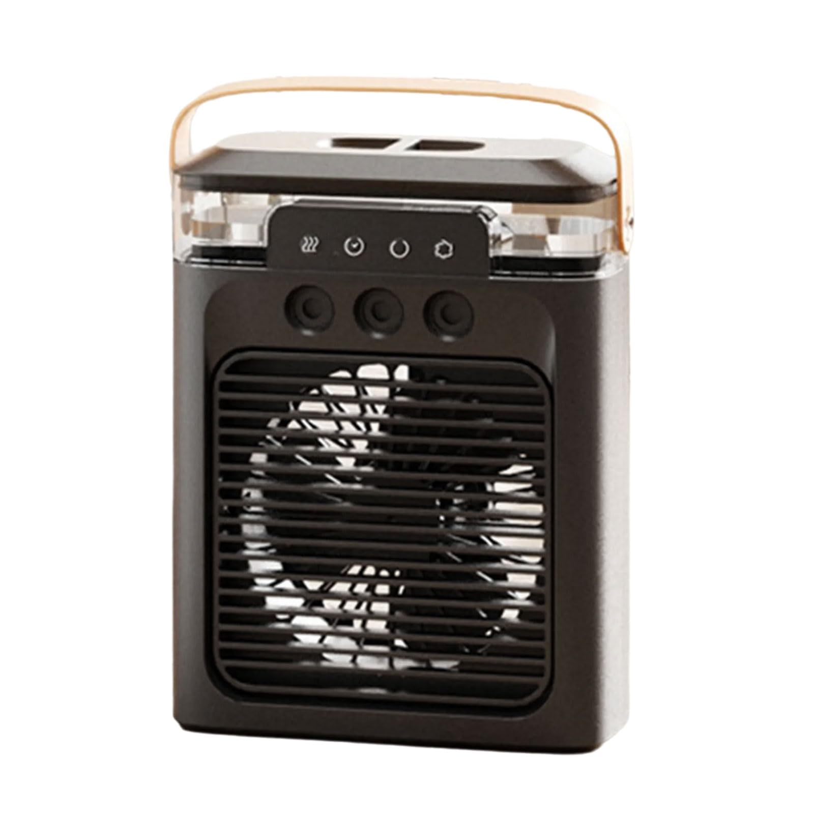 Msioytog Black Rechargeable 3 Nozzle Desktop Fan Air Cooling Machine 3 Speeds Cooling Solution For Home Dormitory Own Desktop Humidifier