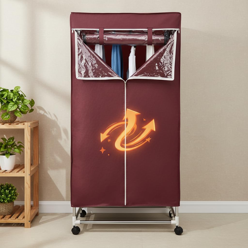 Asciugatrice elettrica da 1500 W, asciugatrice ad aria calda con due camere, asciugatrice portatile pieghevole, impostazioni timer, case adatte, appartamenti, alloggi per studenti e roulotte