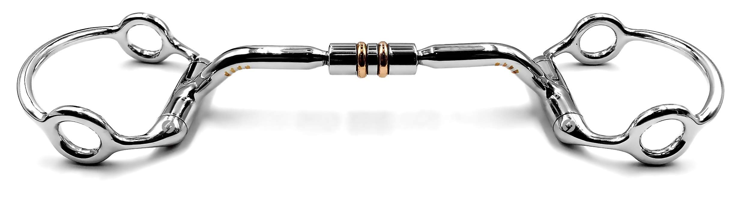 OTTE Cheltenham Running Gag with Copper Roller and Copper Inlay Horse Bit (6.25")