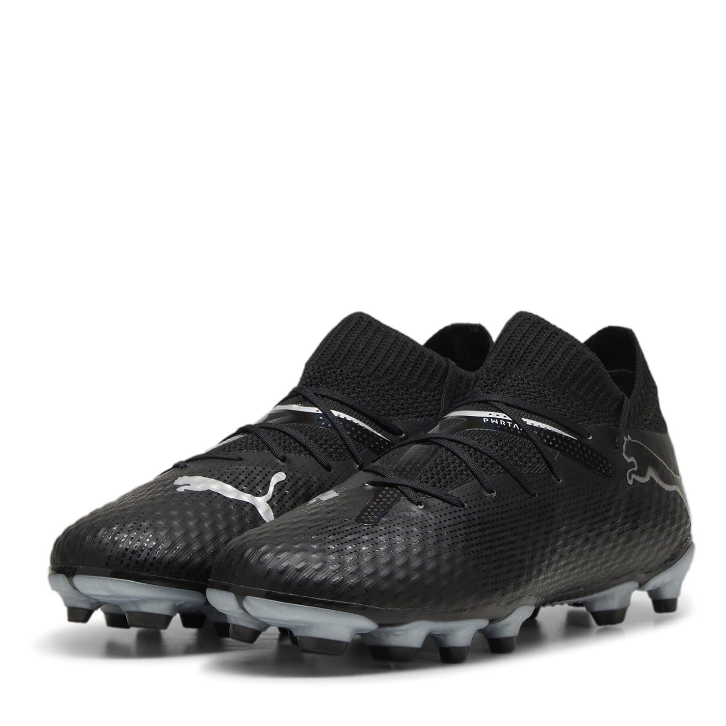 PUMA Unisex Youth Future 7 PRO FG/AG JR Soccer Shoe, PUMA Black-PUMA White, 11.5 UK Child