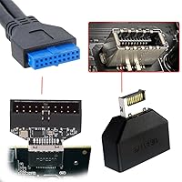 Vista 14 de cablecc USB 3.1 tipo C USB-C hembra solo puerto a 480Mbps USB 2.0 placa base 9pin 10pin adaptador de cabecera PCBA