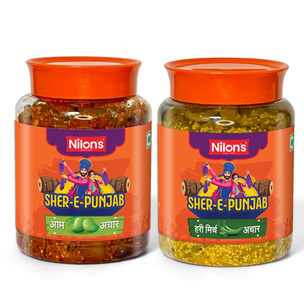 NILONS - 500 GM Sher-E-Punjab Mango + 500 GM Sher-E-Punjab Chilli Pickle/Aachar Combo - Pack of 2 (B0DDHK3XP7) Amazon Price History, Amazon Price Tracker