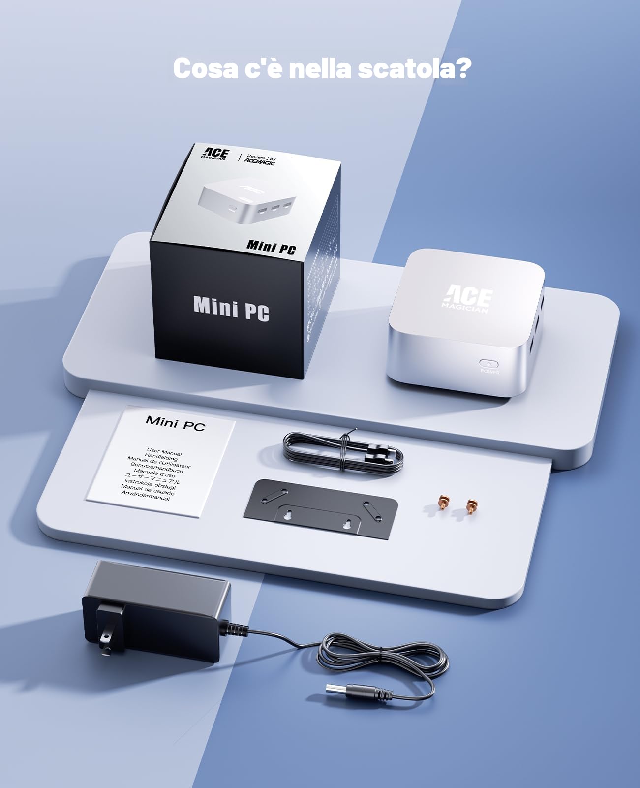 ACEMAGICIAN T8Plus Mini PC 12th Gen Intel N100 16GB LPDDR5 256GB M.2 SSD W11 Pro Dual RJ45 4K HDMI WiFi 5