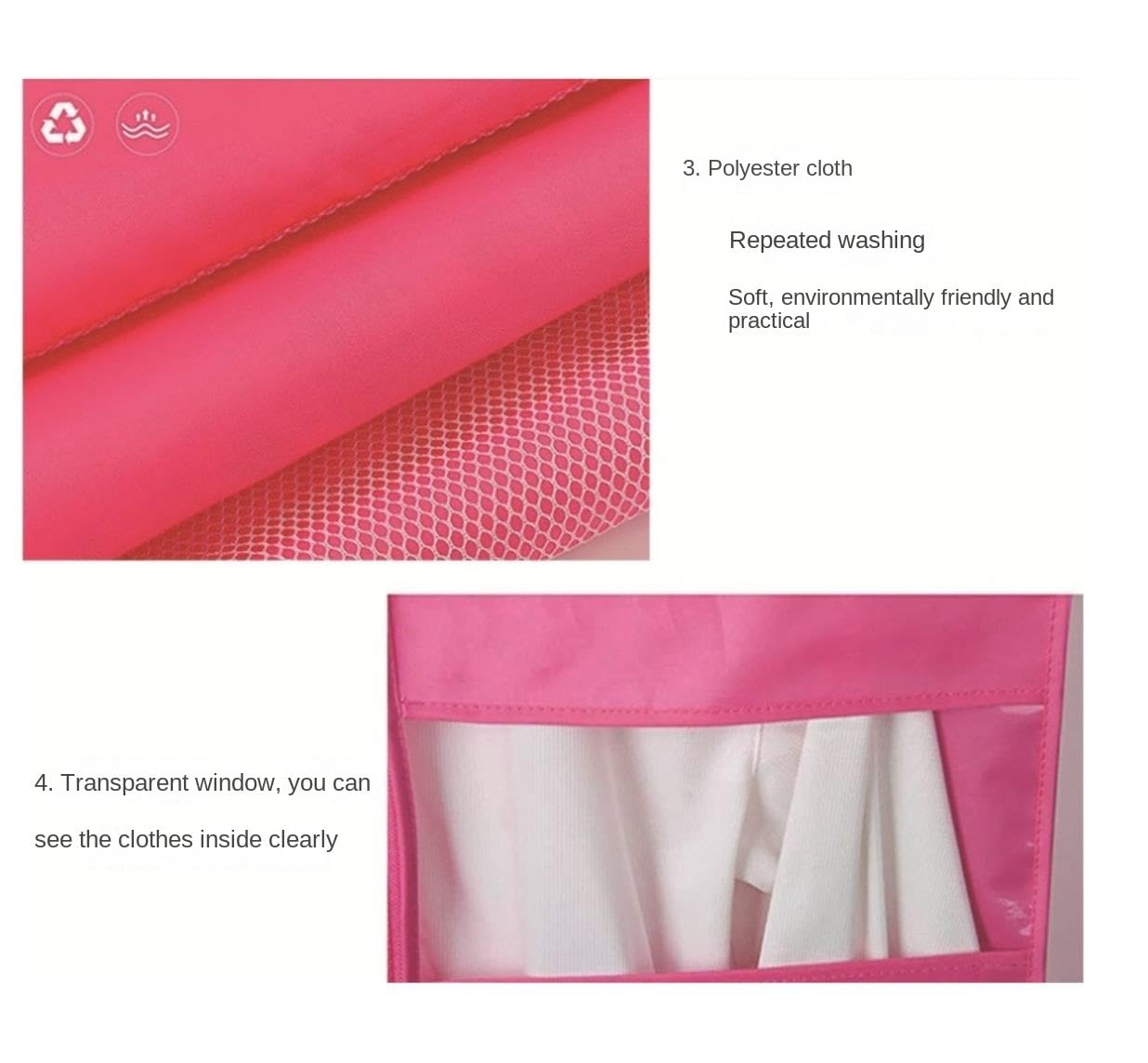 Fundas Ropa Bolsas De Traje 43 Pulgadas para Almacenamiento Armario Y Viajes, Ropa, Protector Cubierta con 2 Bolsillos para Abrigos Vestir Cubierta(Black,6pcs)