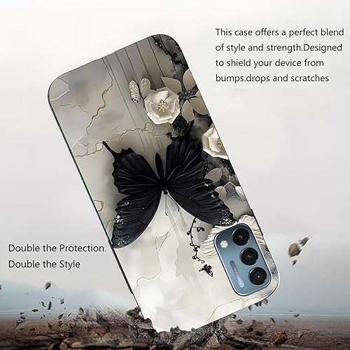 Miniatura 5 de B-wishy Paquete de 2 fundas para OnePlus Nord N200 5G a prueba de golpes, diseño delgado, antideslizante, funda para teléfono Nord N200 5G (negro)