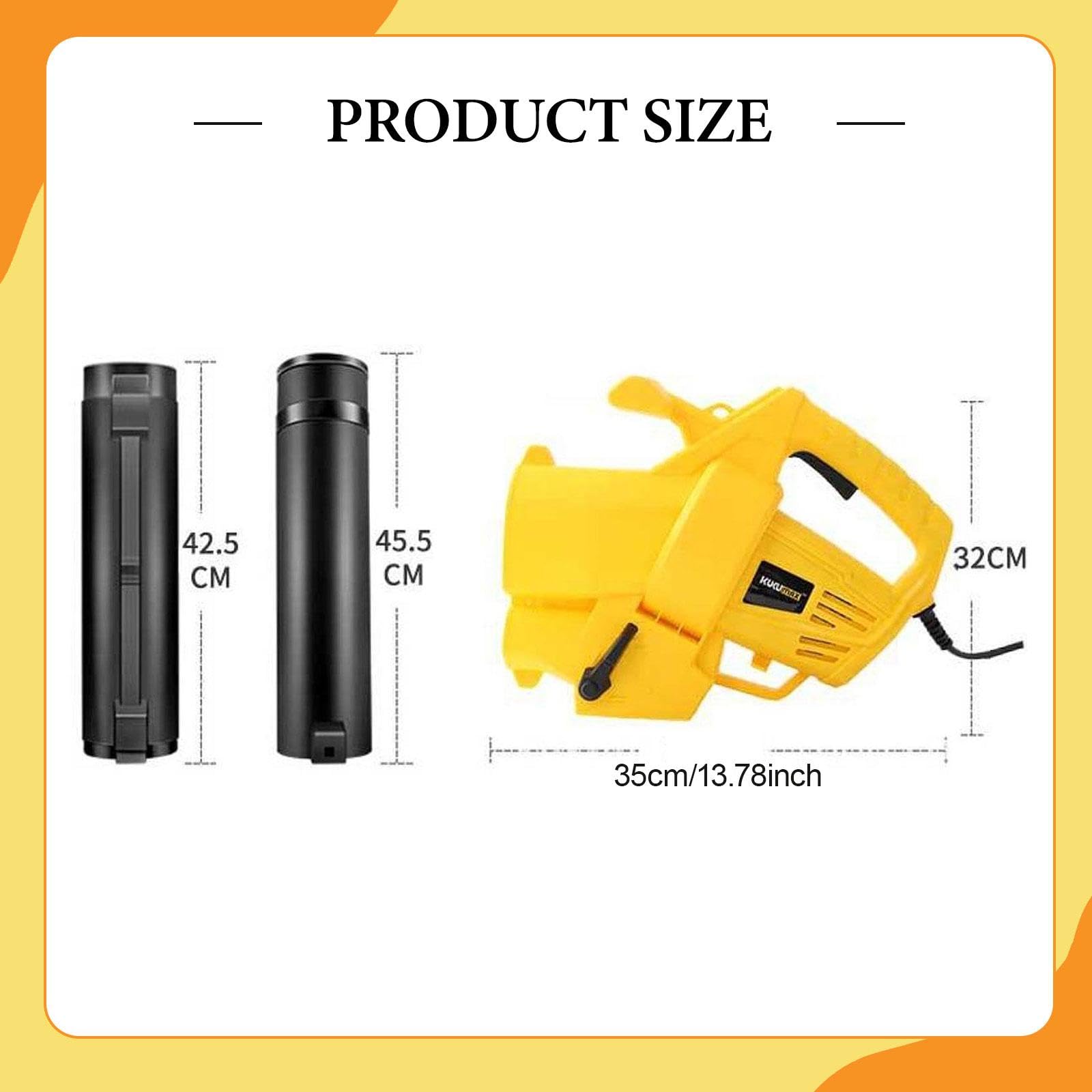 Soplador de Hojas Eléctrico Manual con Potente Ventilador Y Bolsa Recolectora Grande Función Trituradora Y Aspiradora Adecuado para Limpiar Patios Cés