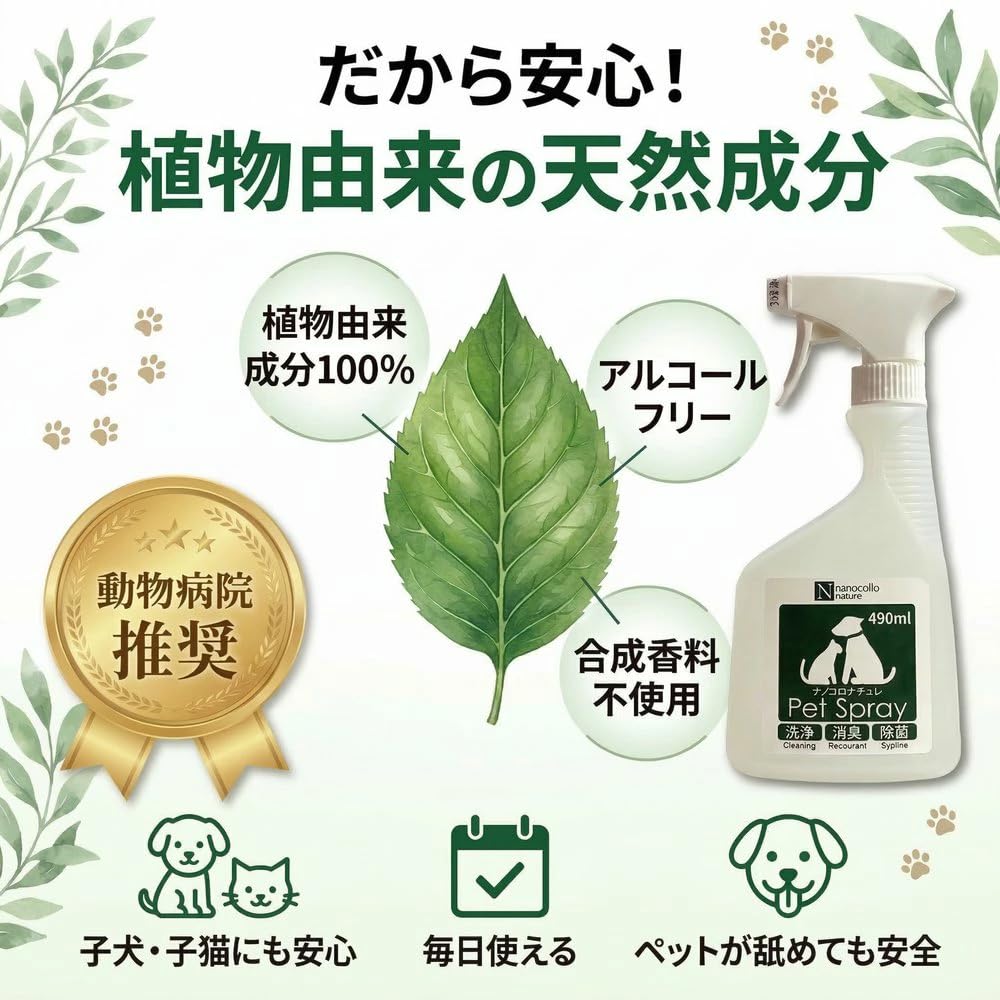 Amazon.co.jp: 植物由来の天然成分の力でペットの消臭・除菌・洗浄