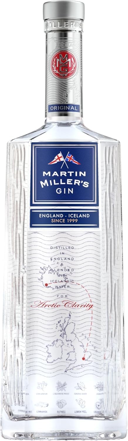 Martin Miller´s Gin - Pack Edición Especial Ginebra Botella 70ml + Abrigo OOTO 100% Polyester by Andres Velencoso, talla L - Pack Perfecto para Regalo