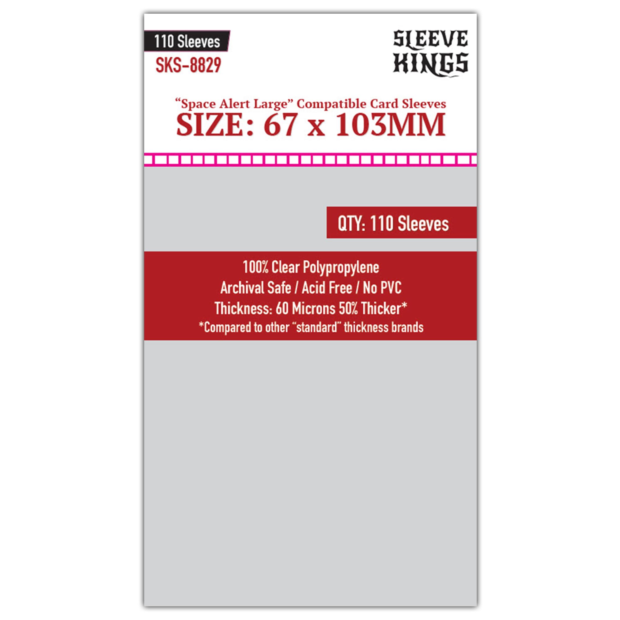 Premium Card Sleeves - Space Alert Large (67mm x 103mm) 110 Sleeves per Pack