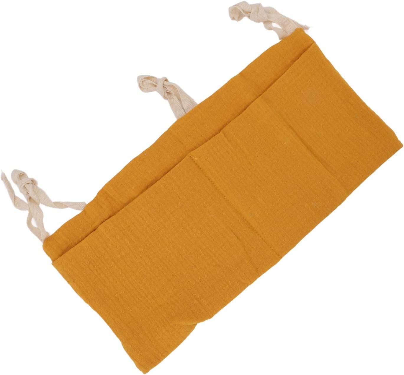 Cotton Baby Bed Organizer with 2 Pockets, Adjustable Strap Storage Bag