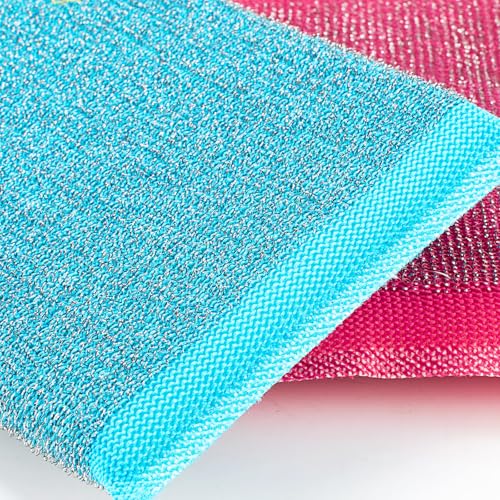 Image of Honeydak 24 Pcs Steel Wool Sponges for Kitchen Multi Use Heavy Duty Non Scratch Scrubbing Dish Cleaner Sponges for Cleaning, Pots and Pans