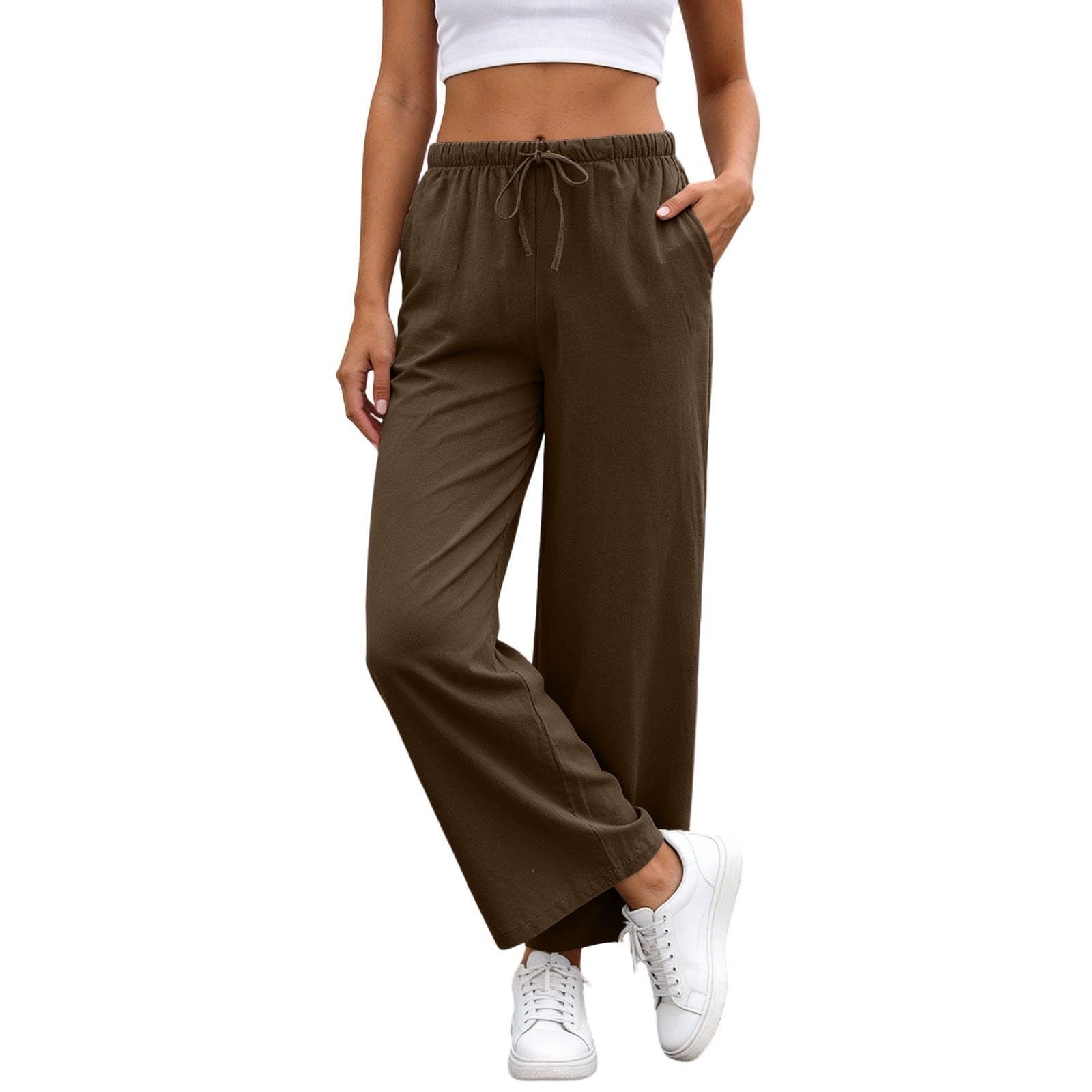 Pantalon mode avec poches ample pour enfiler le confort élégant - 7