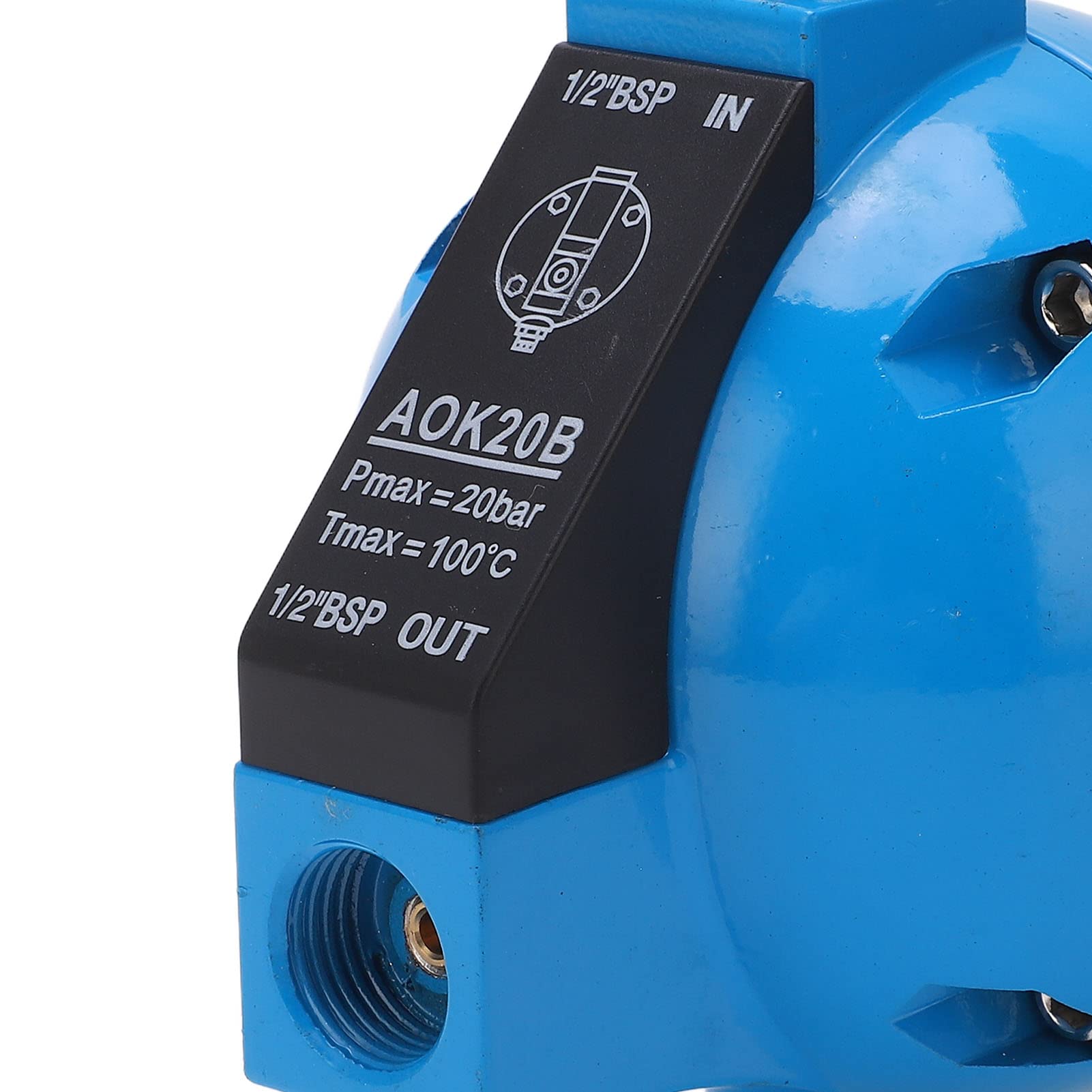 Persistence AOK20B Automatischer Kondensatablass – 1/2″ BSP, 16 Bar, 100 °C – Für Druckluftanlagen, Aluminium-Druckguss