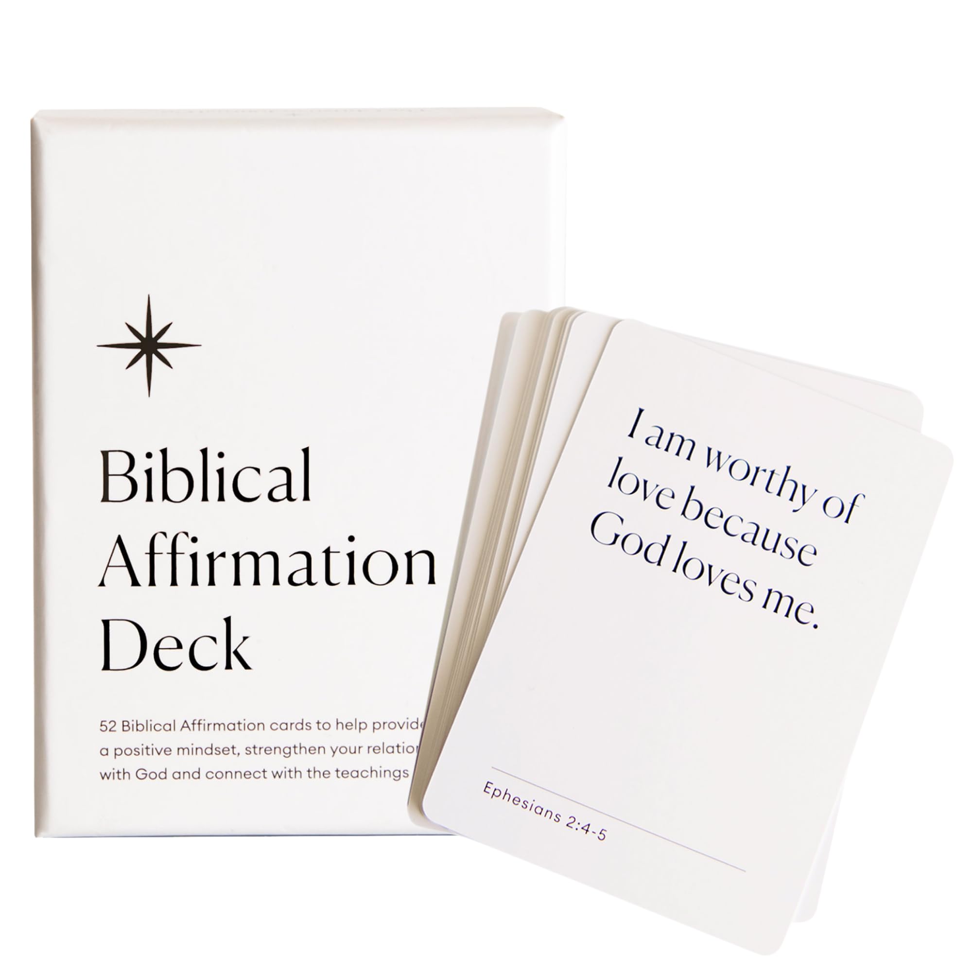 Biblical Affirmation Deck | Scripture Cards, Prayer Cards, Faith Cards | 52 Card Deck of Positive Religious Affirmations For Men and Women | Bible Teachings | Bible Verse Cards