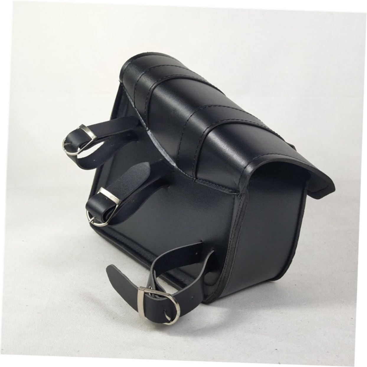 Side Saddle Tail Bags Motorcycle Cycling Accessories Pu Leather Storage Pouch Lightweight Waterproof Easy to Clean