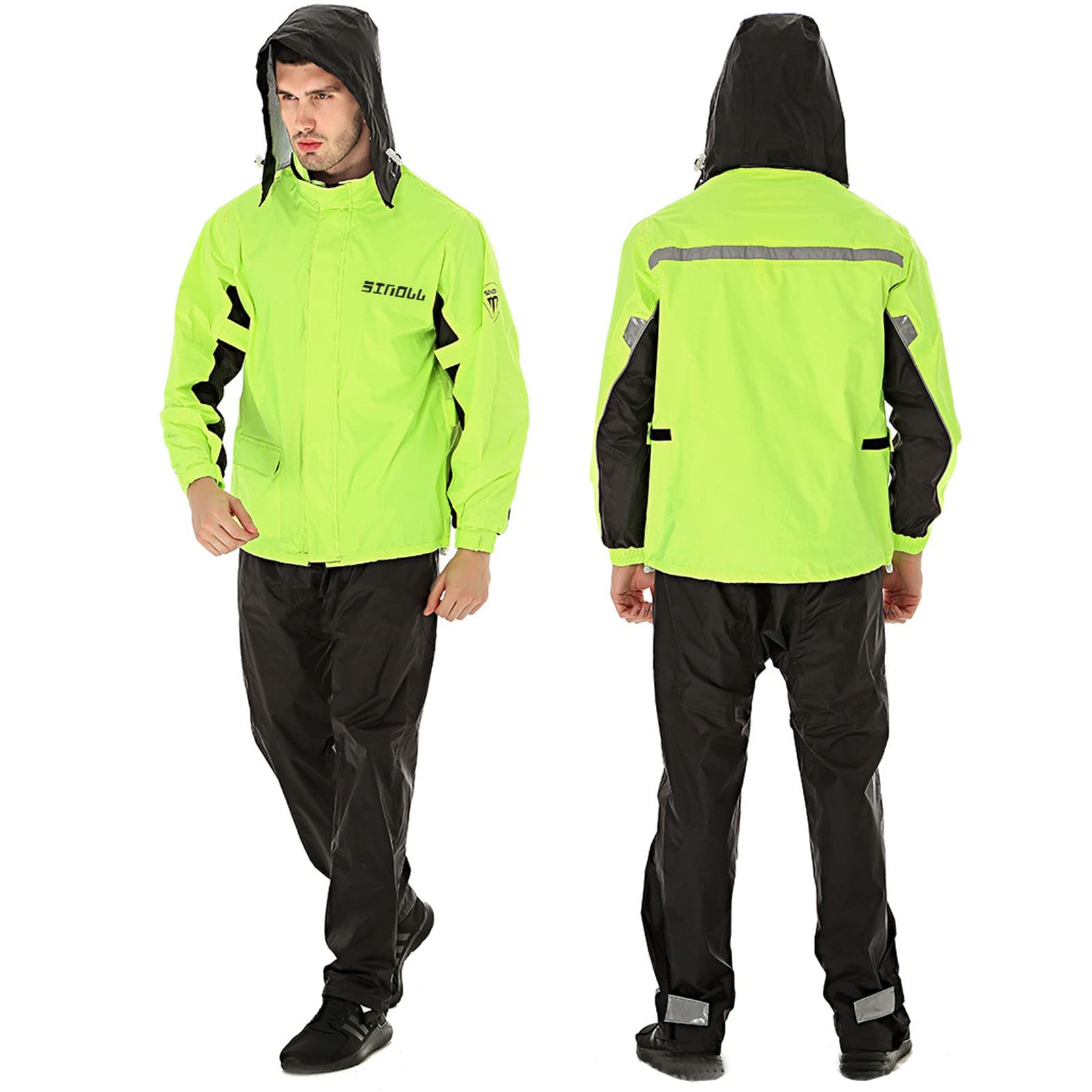 Regenkombi Herren Damen Wasserdicht Atmungsaktiv Motorrad Regenanzug Regenbekleidung Regenmantel Jacke Hose unterteile Set Anzug Arbeit Camping Angeln